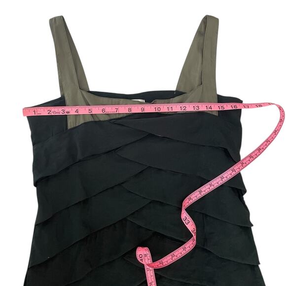 Skunkfunk Osane Tiered Sheath Dress Black Green Size 4 Avant-Garde Retro Indie - Picture 6 of 11